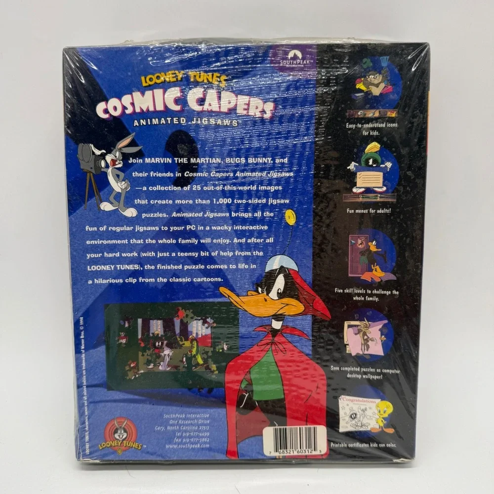 SouthPeak Looney Tunes Cosmic Capers PC Game New Sealed Blue Marvin the Martian